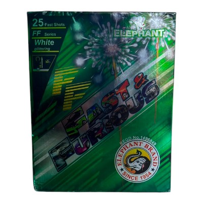 Fast & Furious White Glittering (25 Shots)